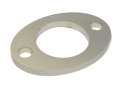 Anschraubplatte oval, ca. 85/62/6 mm, Bohrung: 42,5 mm, V2A